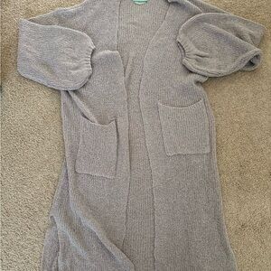 Elegant Taupe Women's Cardigan